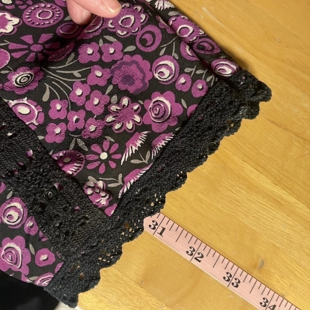 Rare Vintage Y2K Anna Sui Tank Top | Silk Floral Lace Cut Out Butterfly Camisole - Picture 9 of 9
